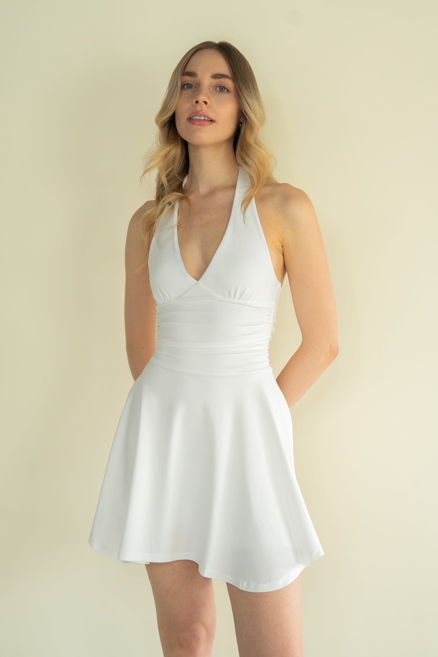 Layered Softness Dress - Weiss