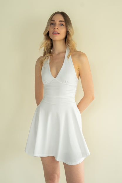 Layered Softness Dress - Weiss