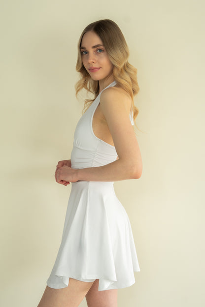 Layered Softness Dress - Weiss