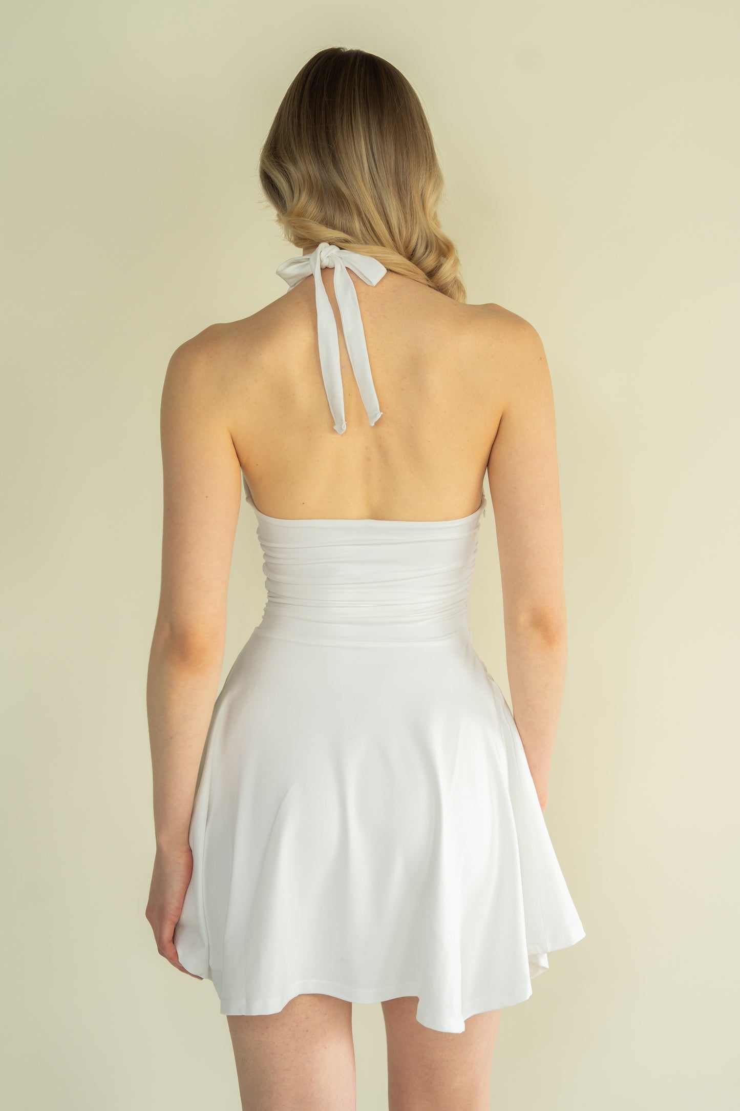 Layered Softness Dress - Weiss