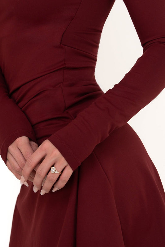 Divine Core Dress - Weinrot