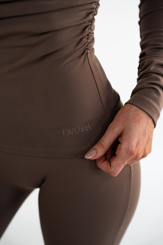 Pure Off-Shoulder Shirt - Mokka