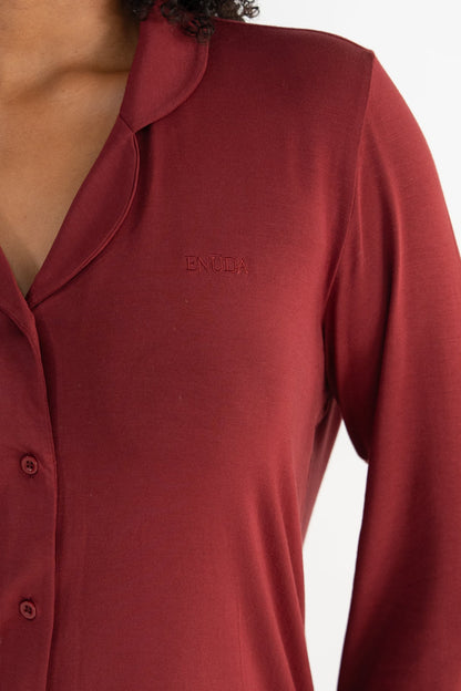 Soft Heaven Shirt - Weinrot