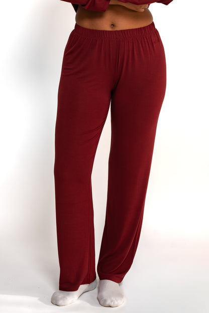 Soft Heaven Pants - Weinrot