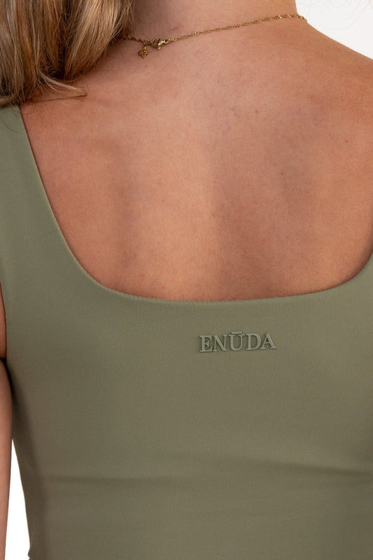 Gathered Essential Top - Khaki