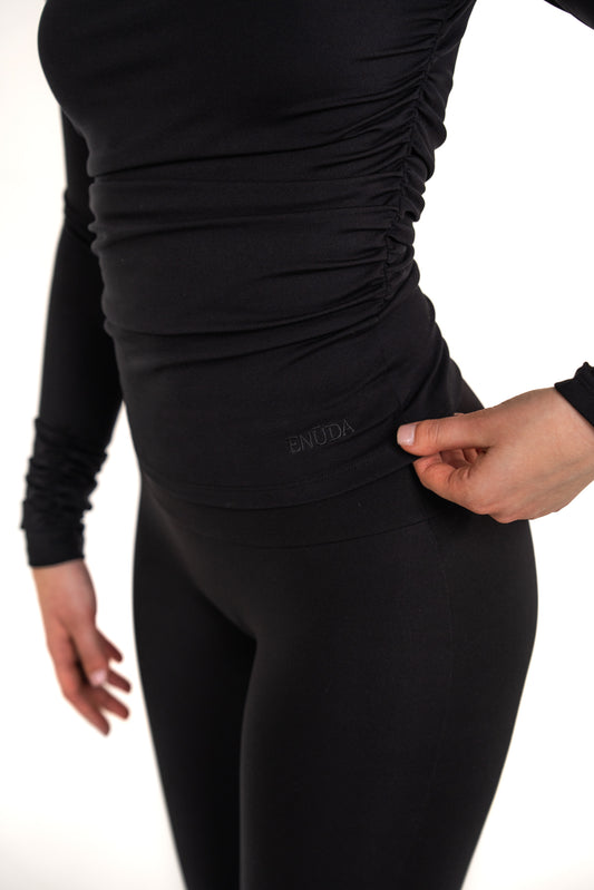 Pure Off-Shoulder Shirt - Schwarz