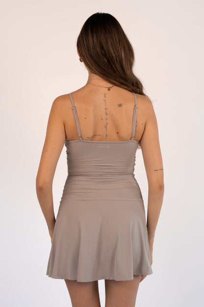 Bare Skin Mini Dress - Stone