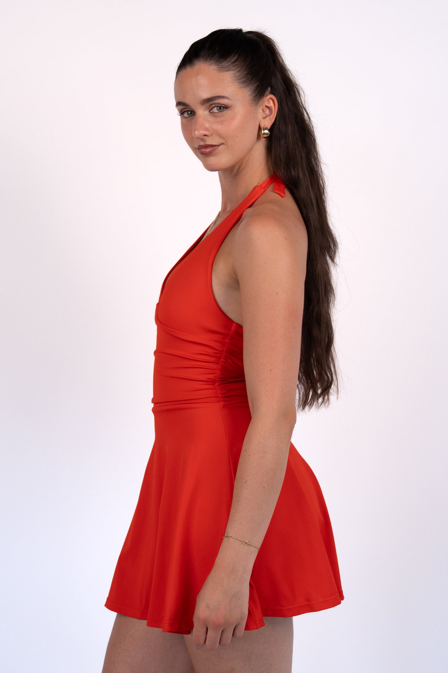 Layered Softness Dress - Rot