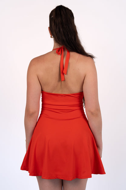 Layered Softness Dress - Rot