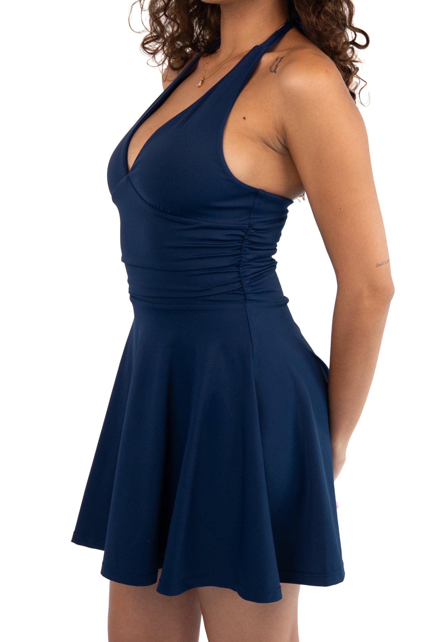Layered Softness Dress - Dunkelblau