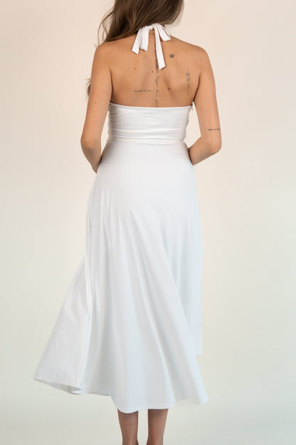 Layered Softness Maxi Dress - Weiss