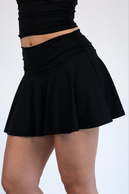 Layered Softness Skort - Schwarz