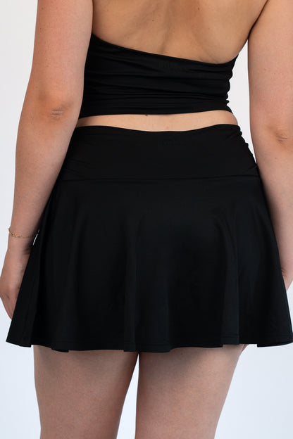 Layered Softness Skort - Schwarz