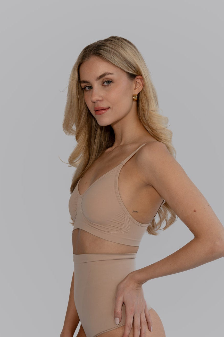 Defined Shape Bralette - Nude
