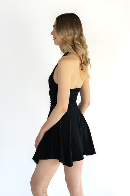 Layered Softness Dress - Schwarz