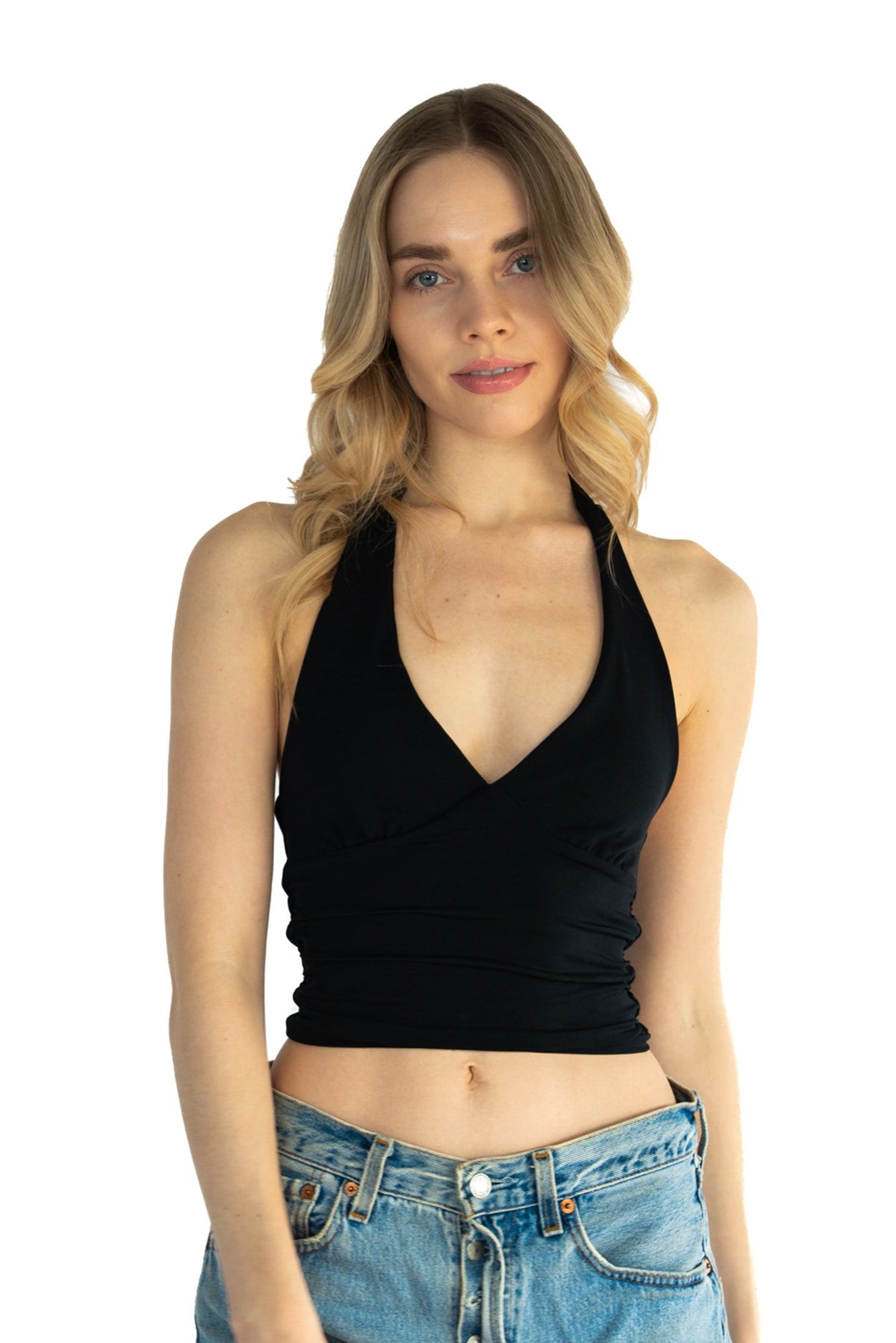 Layered Softness Top - Schwarz